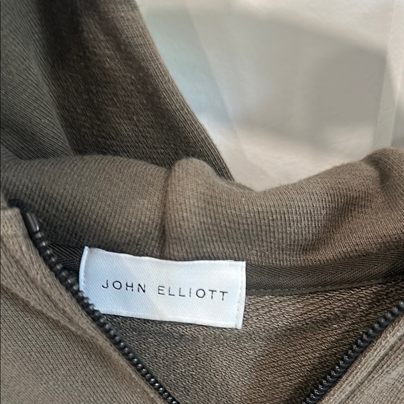 John Elliott Olive Half-Zip Pullover - Picture 2 of 3